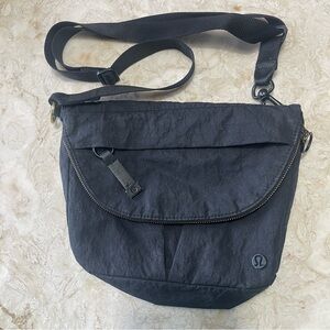 lululemon athletica Black Fabric Crossbody Bag